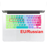 Russian Spanish Colorful Silicone Keyboard Cover